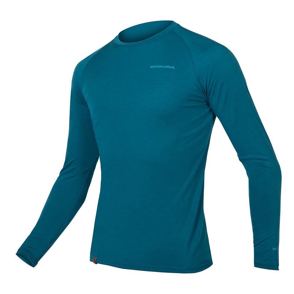 Men's Baabaa Blend L/S Base Layer - Kingfisher