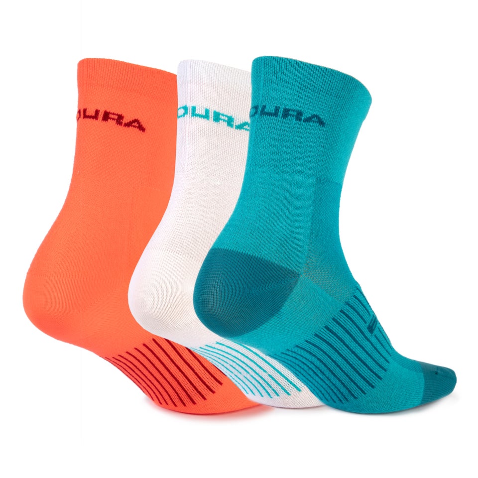 COOLMAX® Stripe Socks Triple Pack - Pacific Blue
