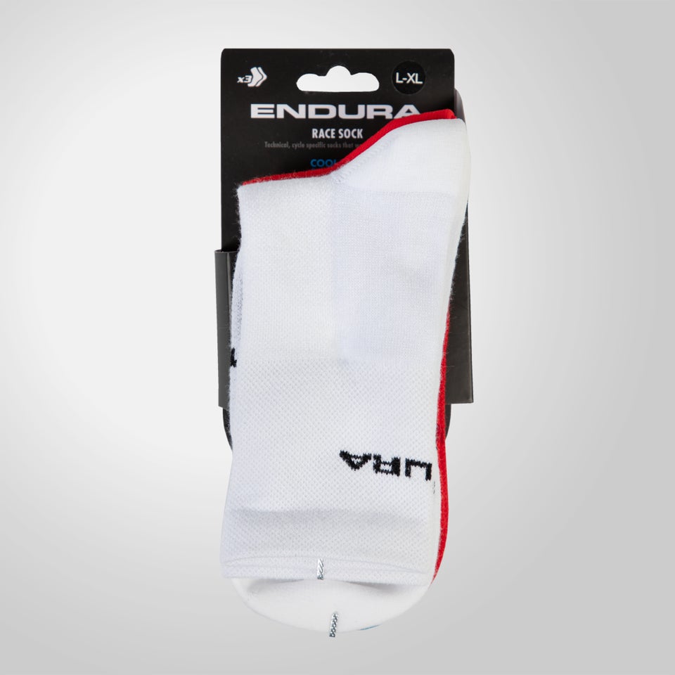 COOLMAX® Stripe Socks Triple Pack - White