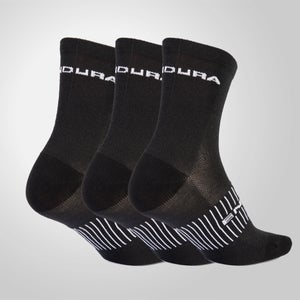 COOLMAX® Stripe Socks Triple Pack - Black