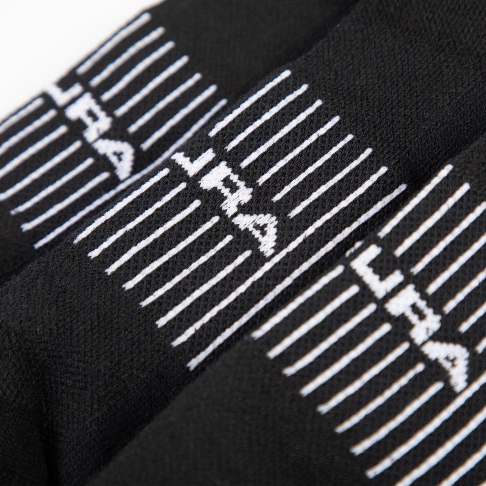 Unisex COOLMAX® Stripe Socks Triple Pack - Black