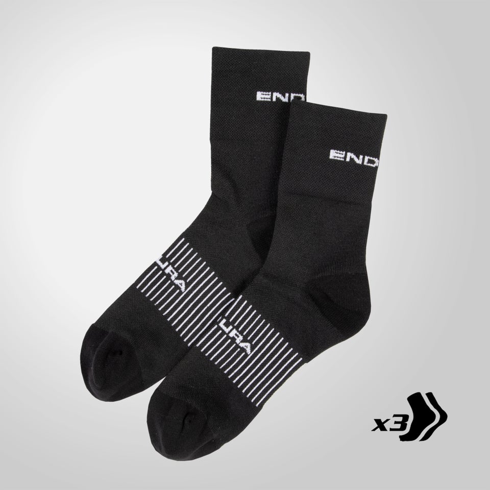 Coolmax® Race Socken (Dreierpack) für Herren - Schwarz