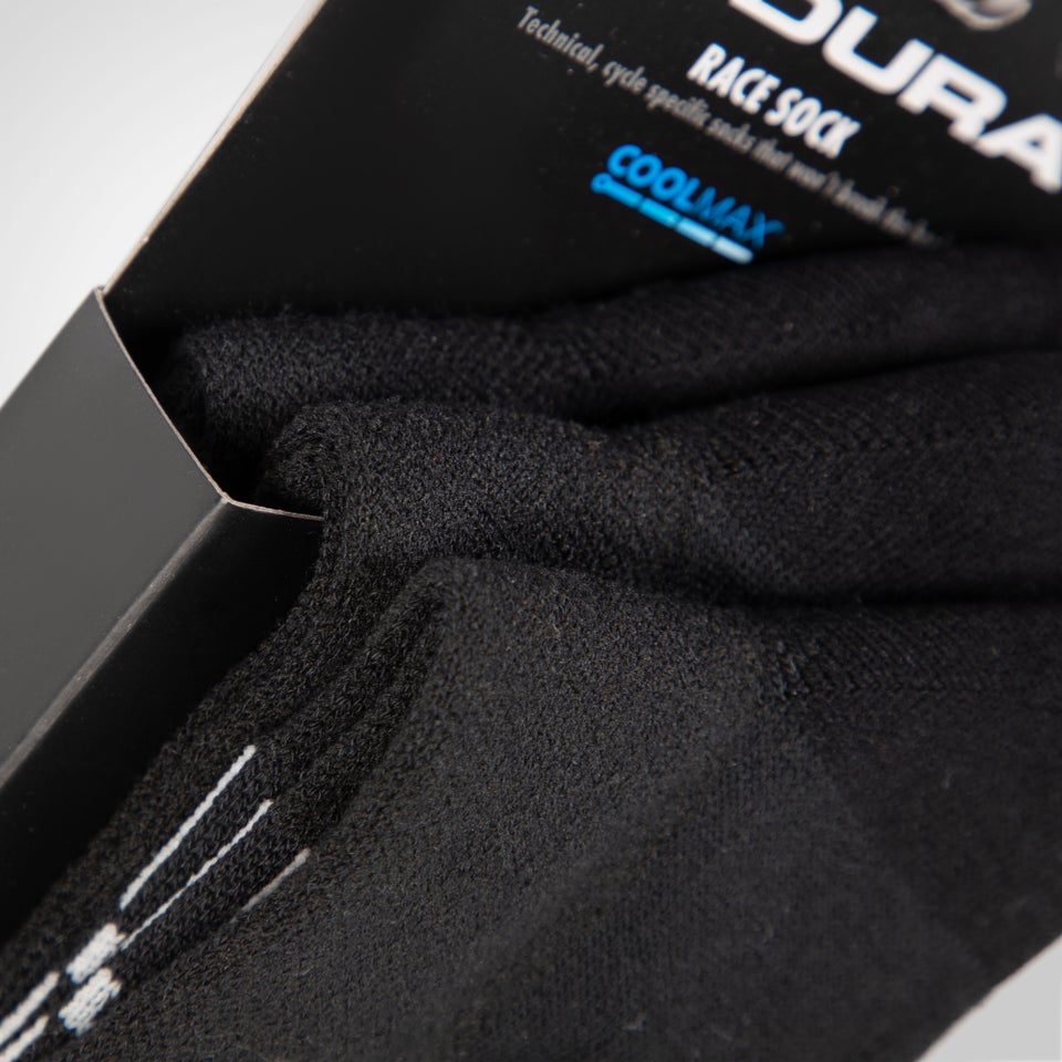 Unisex COOLMAX® Stripe Socks Triple Pack - Black