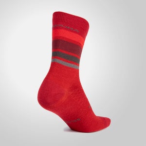 Baabaa Merino Stripe Socks - Red