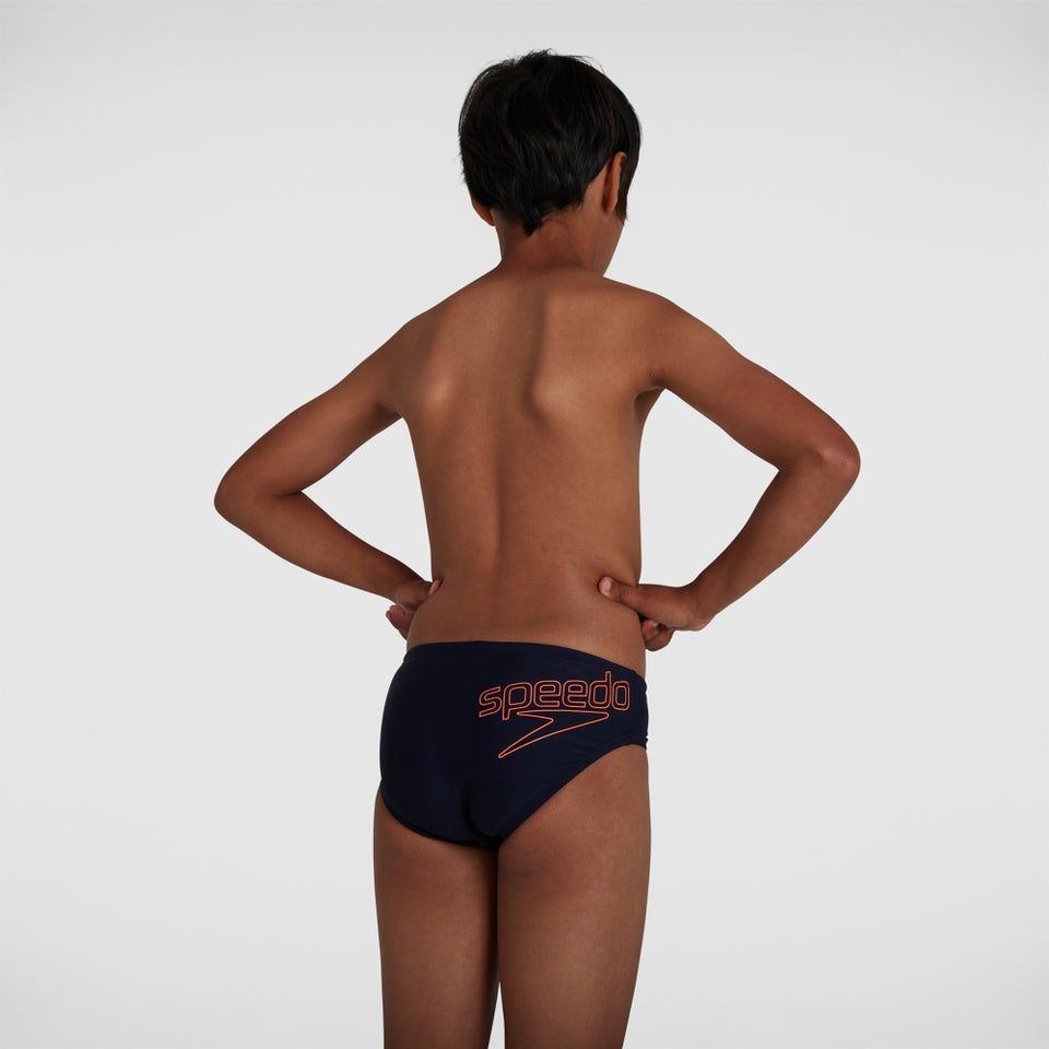 Jungen Logo 6,5 cm Badehose in Marineblau