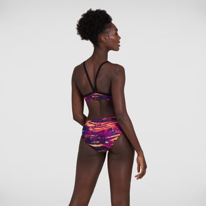 Women's Mix & Match Crop Top Printed Black/Pink