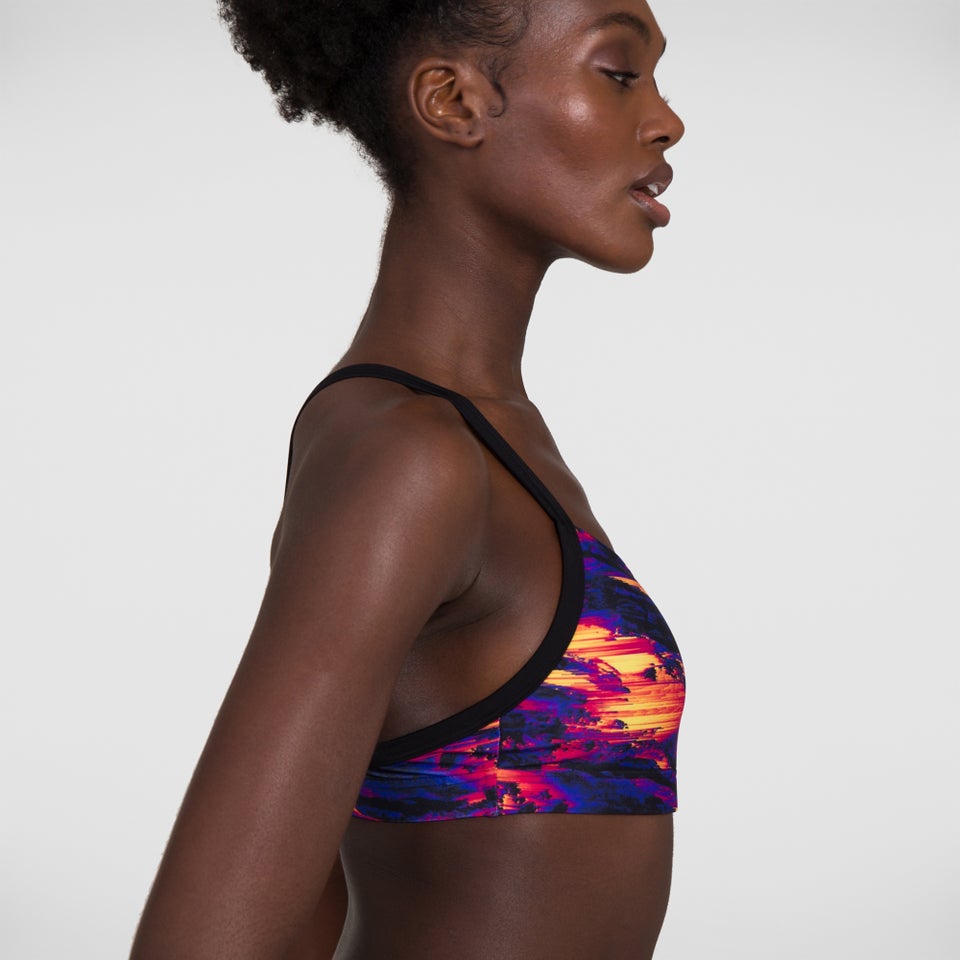 Women's Mix & Match Crop Top Printed Black/Pink