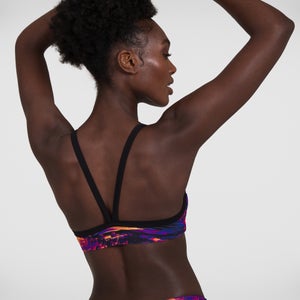 Women's Mix & Match Crop Top Printed Black/Pink