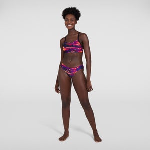 Women's Mix & Match Crop Top Printed Black/Pink