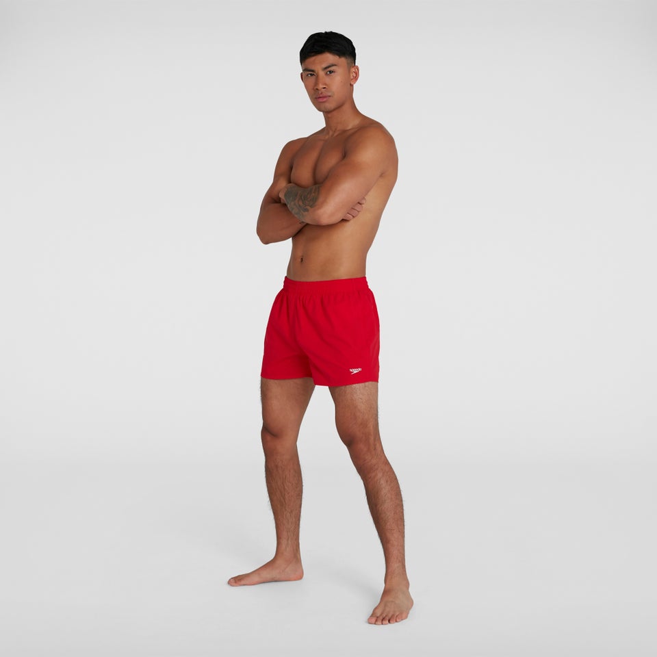 Men's Fitted Leisure 13" Swim Short Red