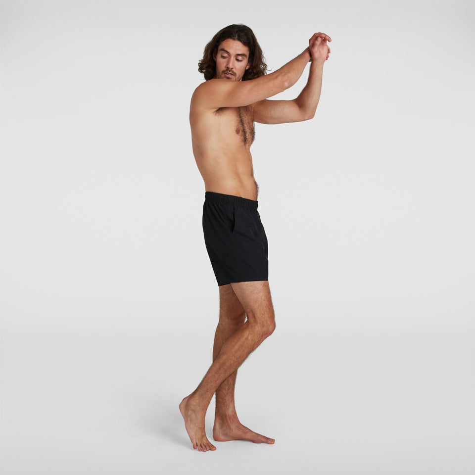 Herren Printed Trim 16" Badeshorts in Schwarz