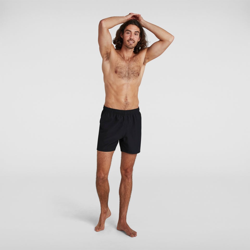 Herren Printed Trim 16" Badeshorts in Schwarz