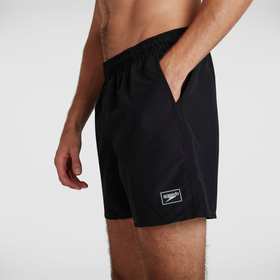 Herren Printed Trim 16" Badeshorts in Schwarz