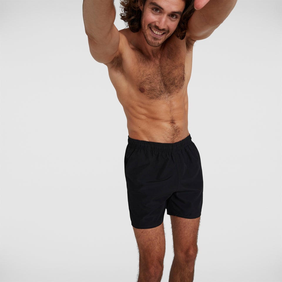 Herren Printed Trim 16" Badeshorts in Schwarz