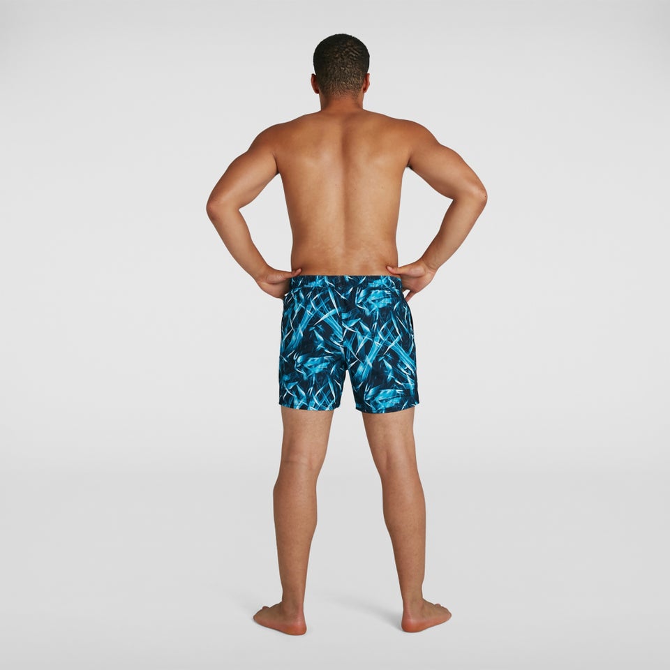 Herren Leisure 16" Badeshorts mit Print in Marineblau