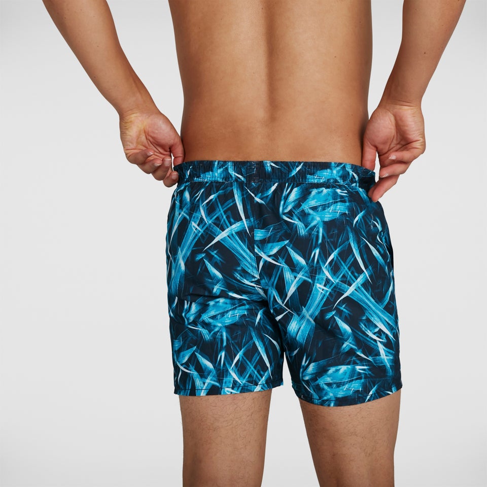 Herren Leisure 16" Badeshorts mit Print in Marineblau