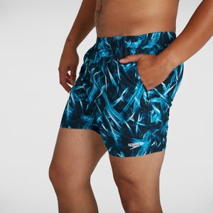 Herren Leisure 16" Badeshorts mit Print in Marineblau