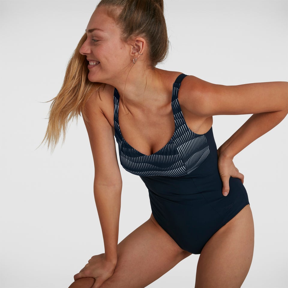 Women's ContourLustre Printed Swimsuit Navy