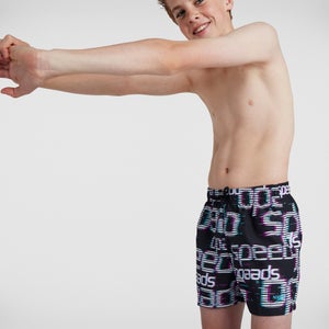 Boys' Printed 13" Swimshort Black