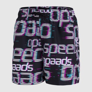 Boys' Printed 13" Swimshort Black