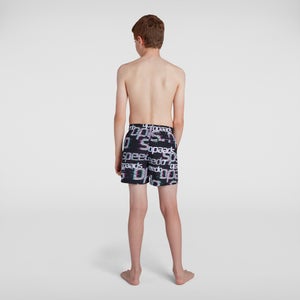 Boys' Printed 13" Swimshort Black