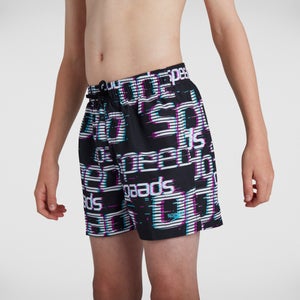 Boys' Printed 13" Swimshort Black