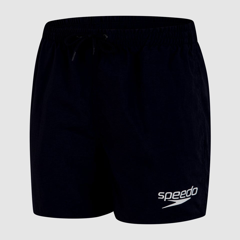 Klassische Badeshorts 33 cm Schwarz für Jungen