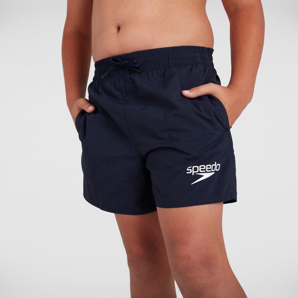 Klassische Badeshorts 33 cm Schwarz für Jungen