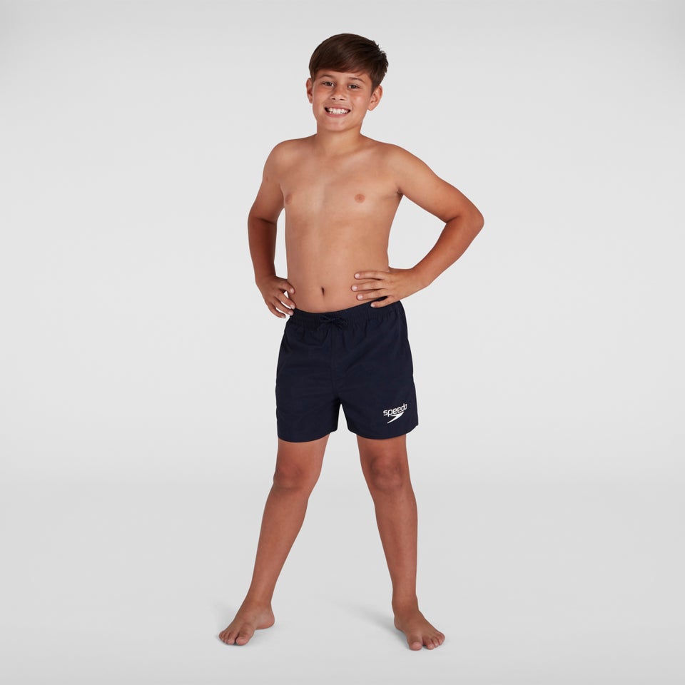 Klassische Badeshorts 33 cm Schwarz für Jungen