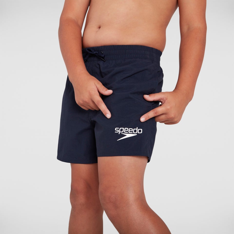 Klassische Badeshorts 33 cm Schwarz für Jungen