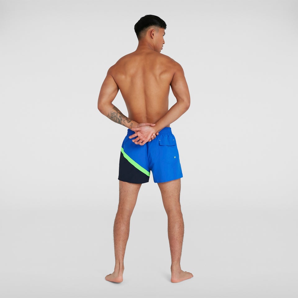 Herren Colourblock 35 cm Badeshorts in Blau