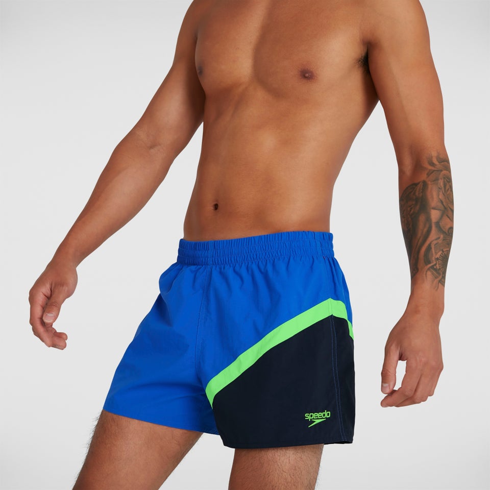 Herren Colourblock 35 cm Badeshorts in Blau