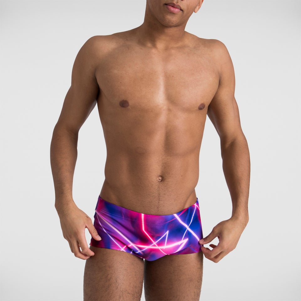 Slip de bain Homme 17 cm Entraînement club Allover Violet