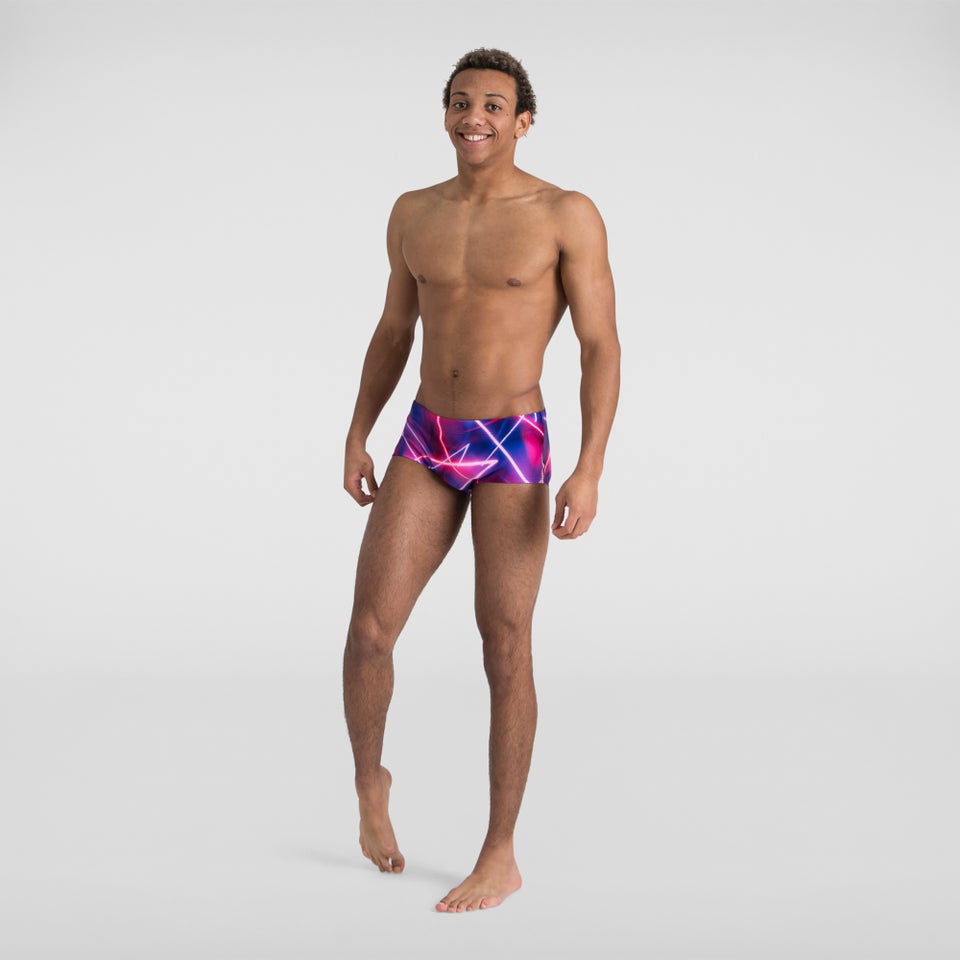 Slip de bain Homme 17 cm Entraînement club Allover Violet