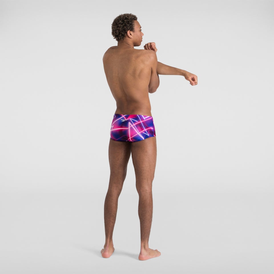 Slip de bain Homme 17 cm Entraînement club Allover Violet