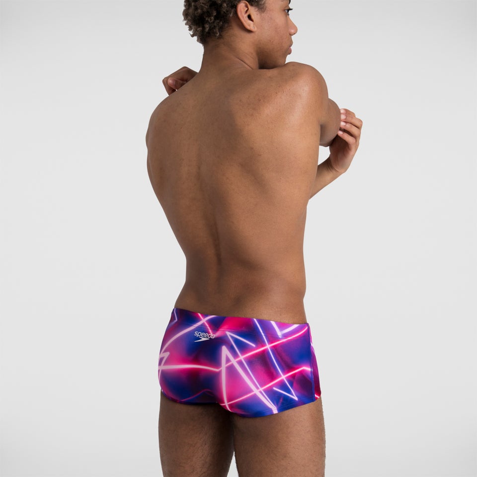 Slip de bain Homme 17 cm Entraînement club Allover Violet