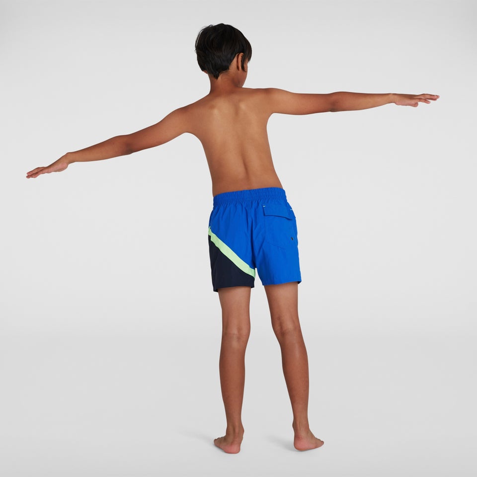 Short de bain Garçon Color-block 13 pouces Bleu