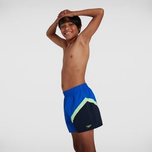 Short de bain Garçon Color-block 13 pouces Bleu