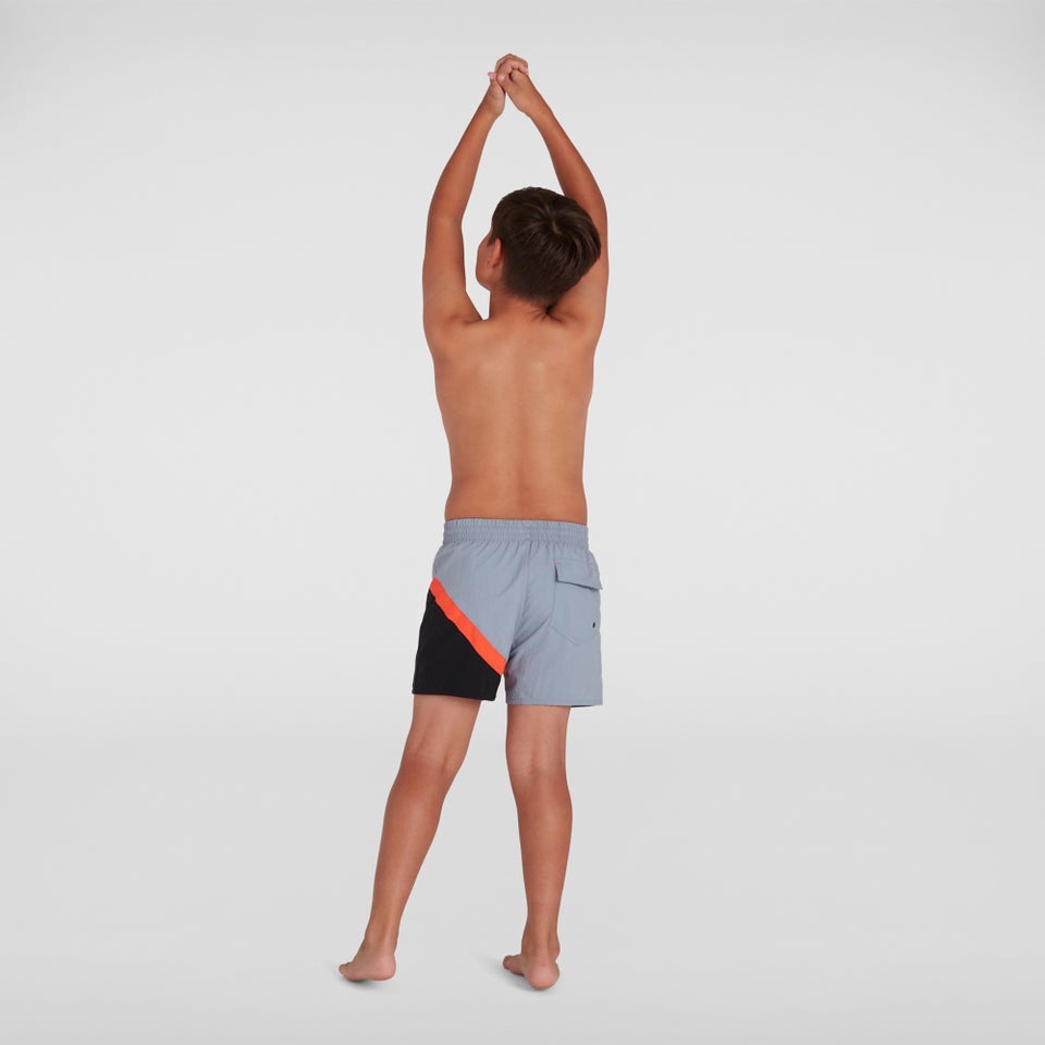 Short de bain Garçon Color-block 13 pouces Gris