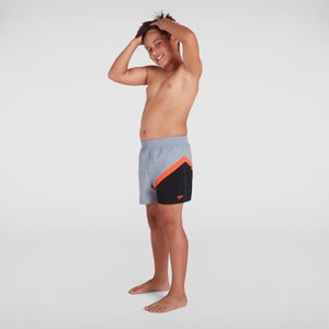 Short de bain Garçon Color-block 13 pouces Gris
