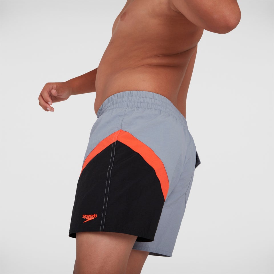 Short de bain Garçon Color-block 13 pouces Gris