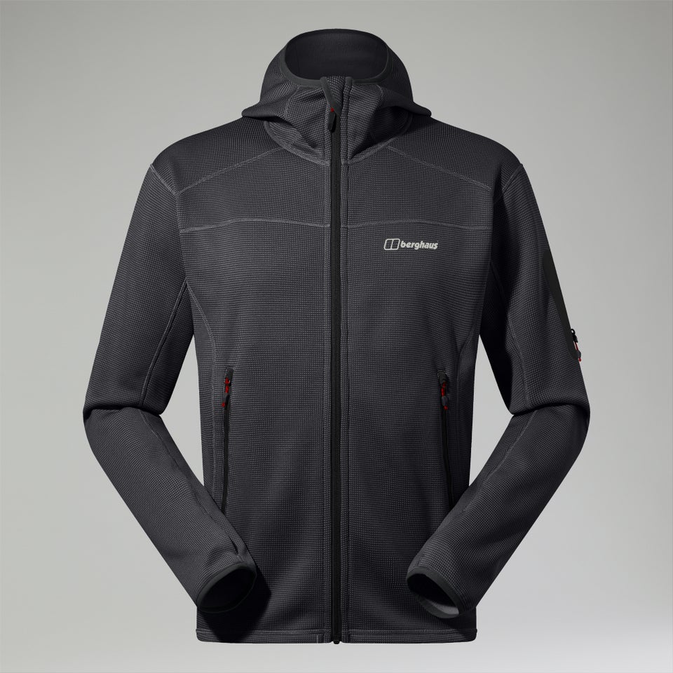Men's Pravitale Mountain 2.0 Hooded Fleece Jacket - Dark Grey/Black