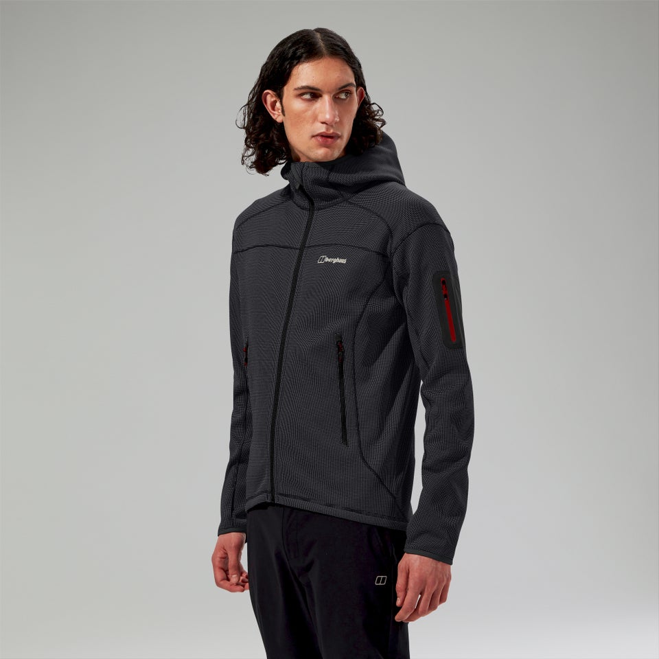 Men's Pravitale Mountain 2.0 Hooded Fleece Jacket - Dark Grey/Black