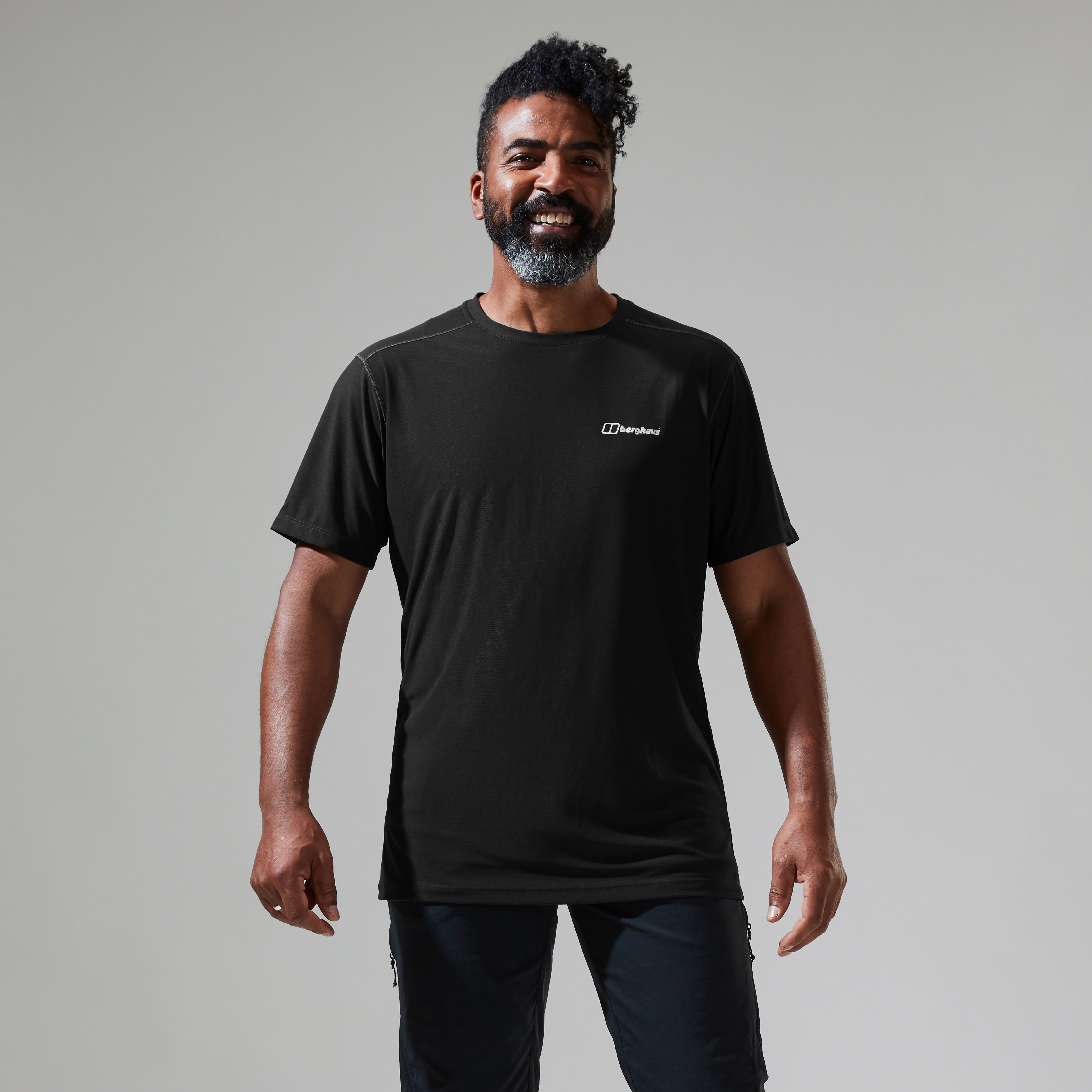 Men's 24/7 Tech Tee Super Stretch Crew - Black | Berghaus