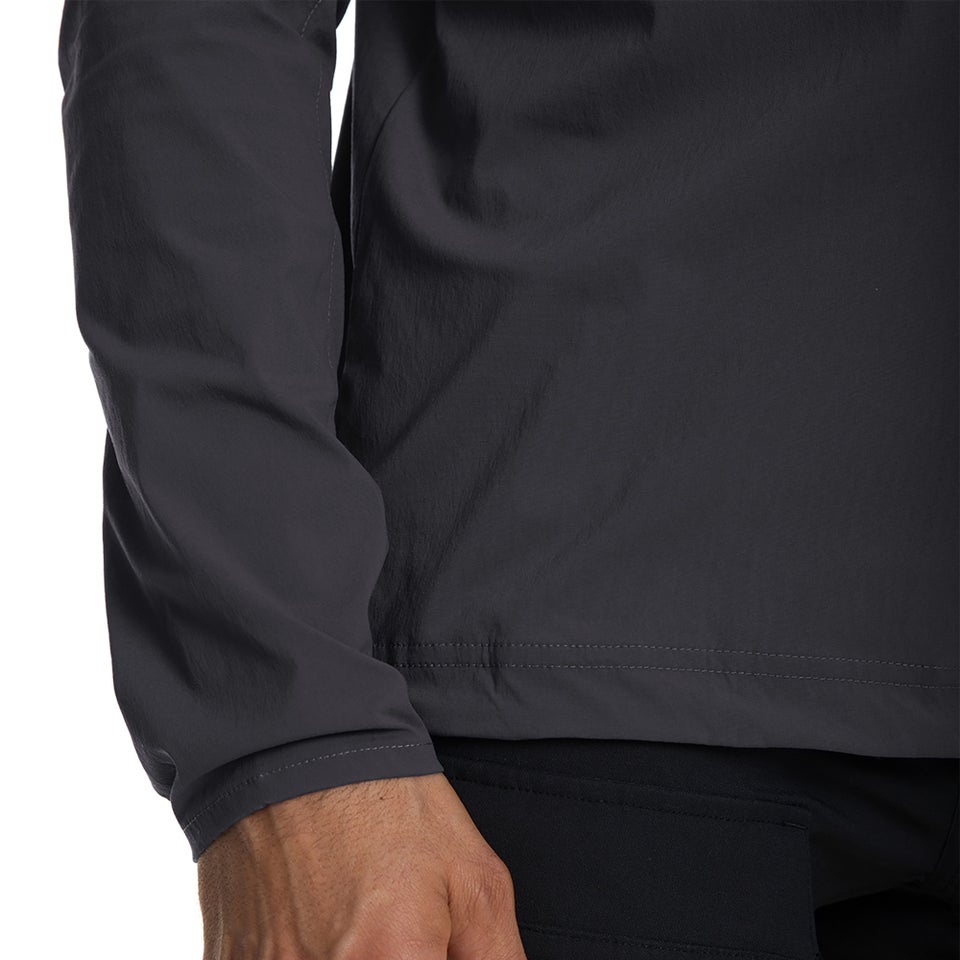 Men's Theran Softshell Hooded Half Zip Jacket - Grey