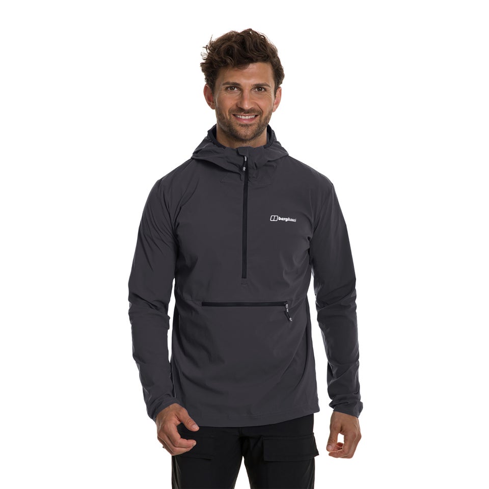 Men's Theran Softshell Hooded Half Zip Jacket - Grey