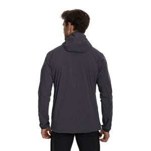 Men's Theran Softshell Hooded Half Zip Jacket - Grey