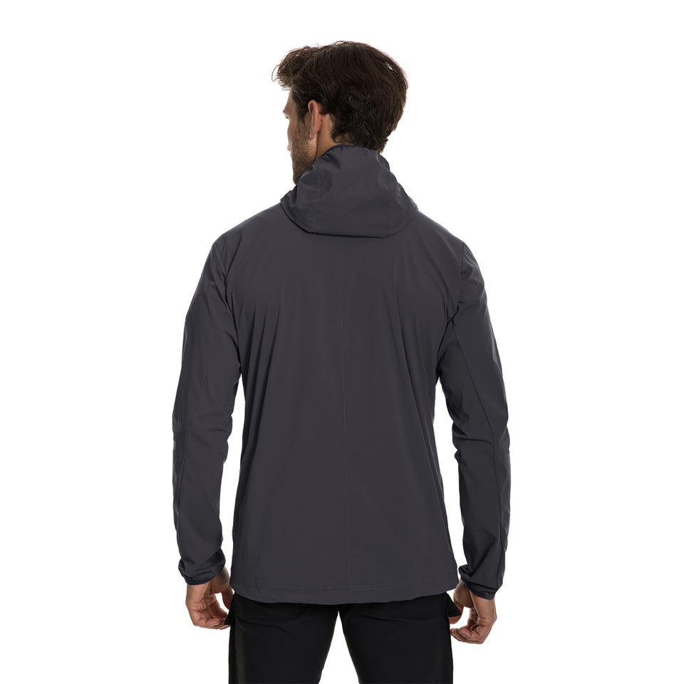 Men's Theran Softshell Hooded Half Zip Jacket - Grey
