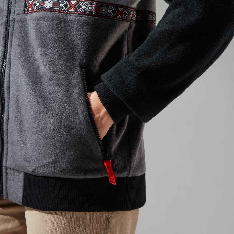 Unisex Tramantana 91 Fleece Jacket - Black/Grey