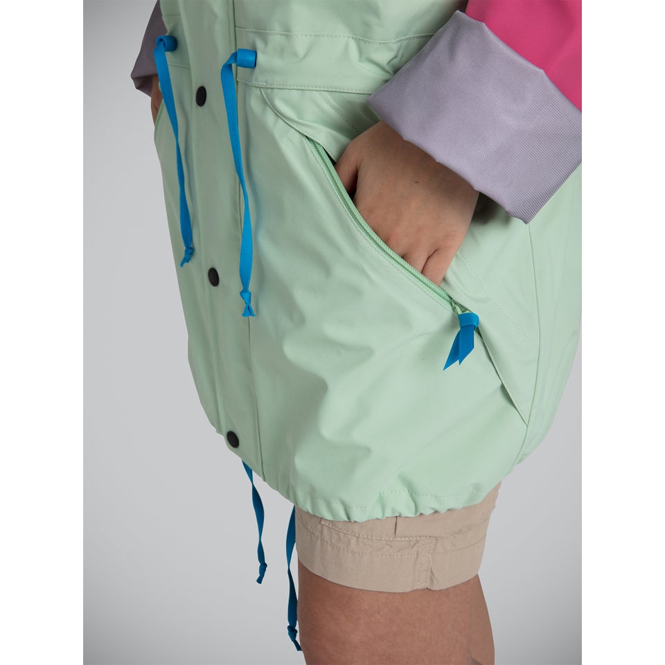 Unisex Tempest 89 Waterproof Jacket - Light Green / Pink